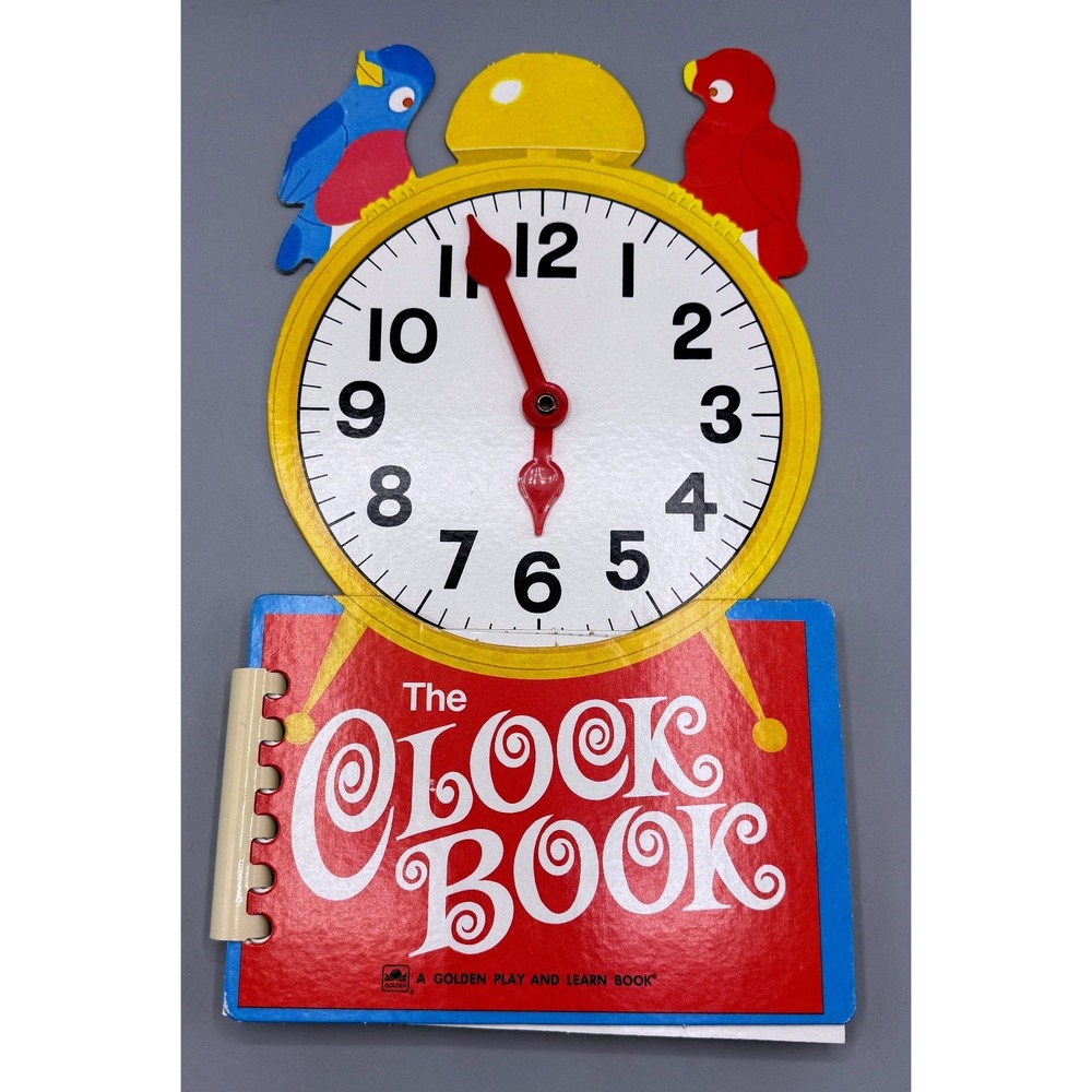 Vtg 1982 Golden Play and Learn The Clock Book Art Seiden Movable Hands 10730-2